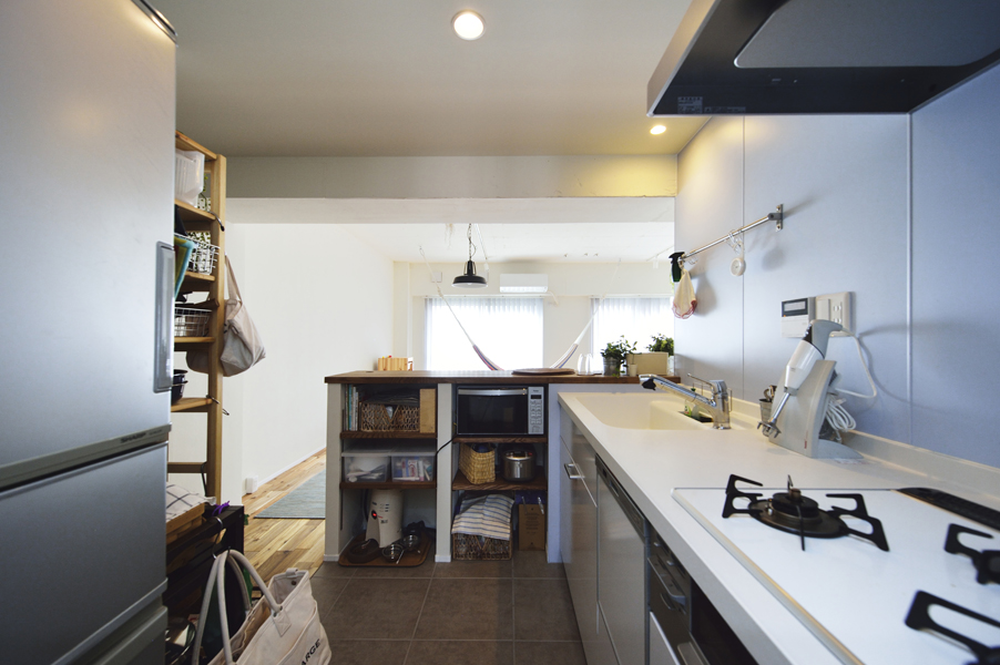 L字型キッチンの様子