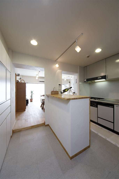 アイランドカウンターの様子