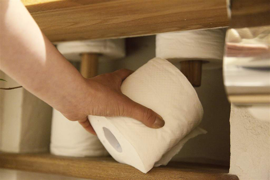 トイレットペーパー収納の様子