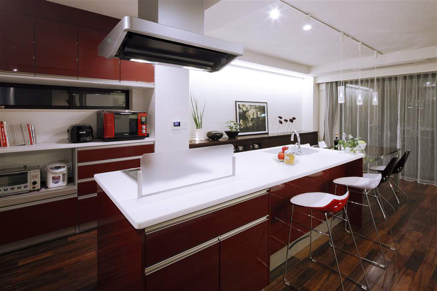 システムキッチンの様子