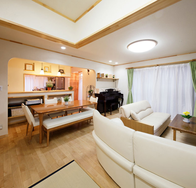 ゆったりとした動線を確保できたLDK。