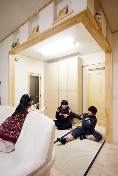 いろいろな用途で楽しめる畳スペース。