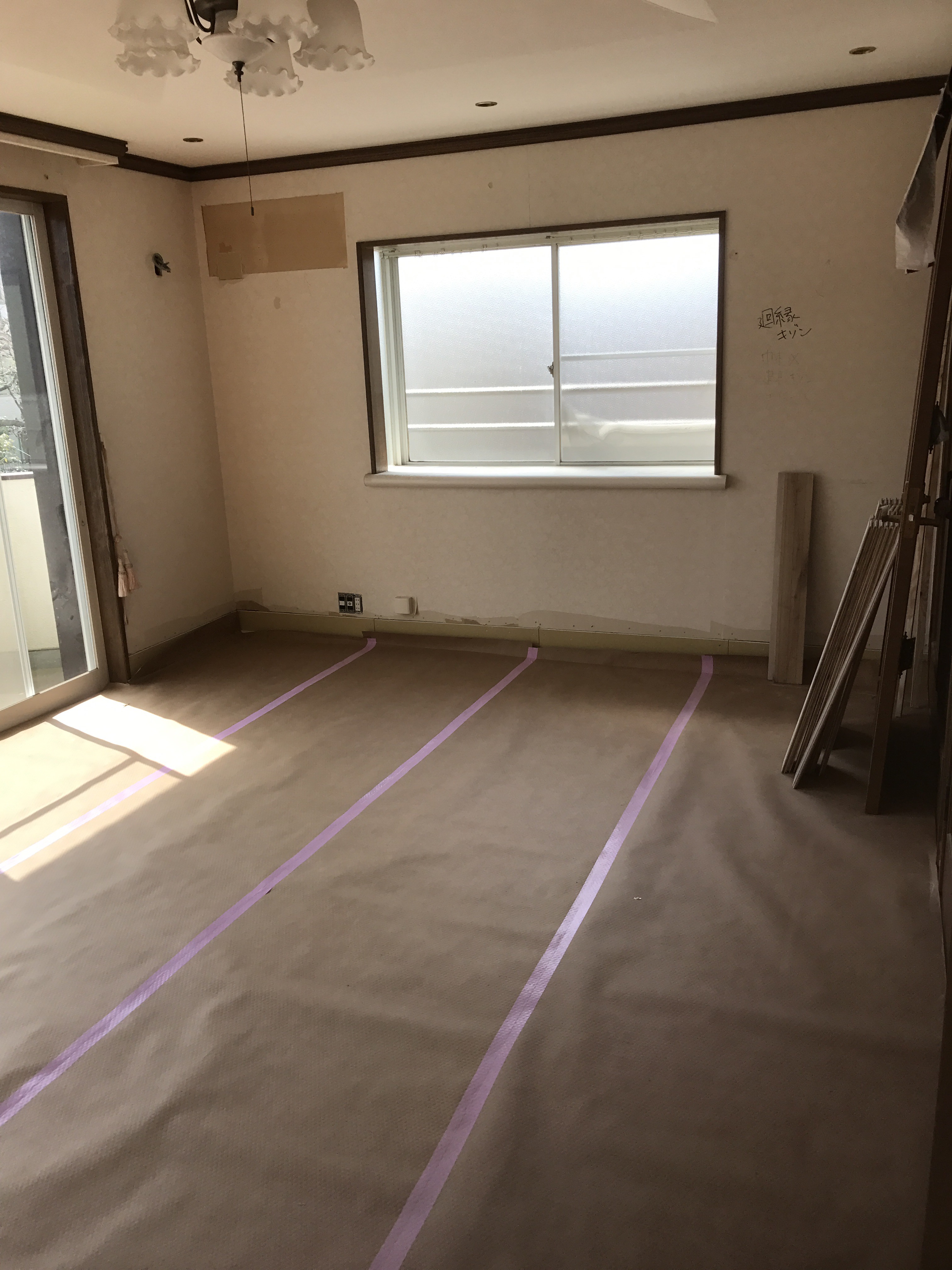 床の上貼り施工でコストダウン