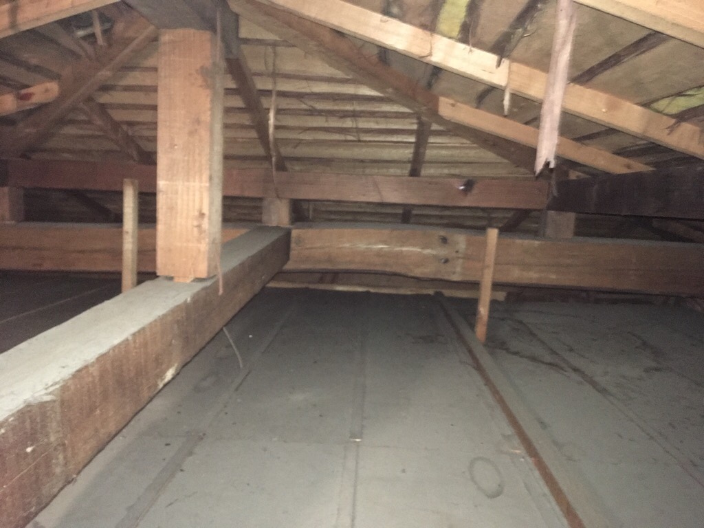 屋根裏の状況確認