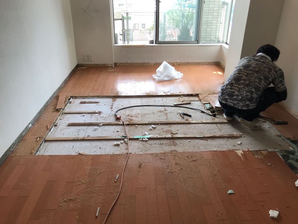 防音フローリングは撤去が大変。。。