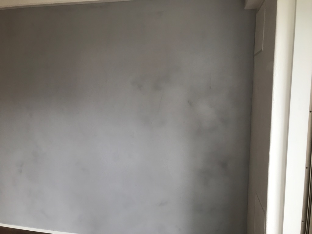 漆喰（シルバーグレー）施工完了　