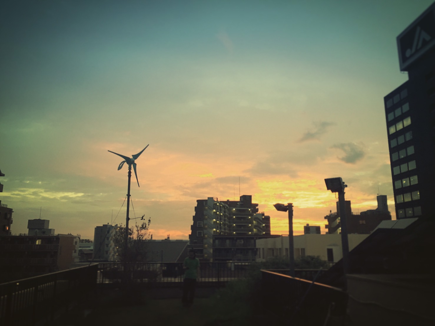 雨上がりの夏の夕方