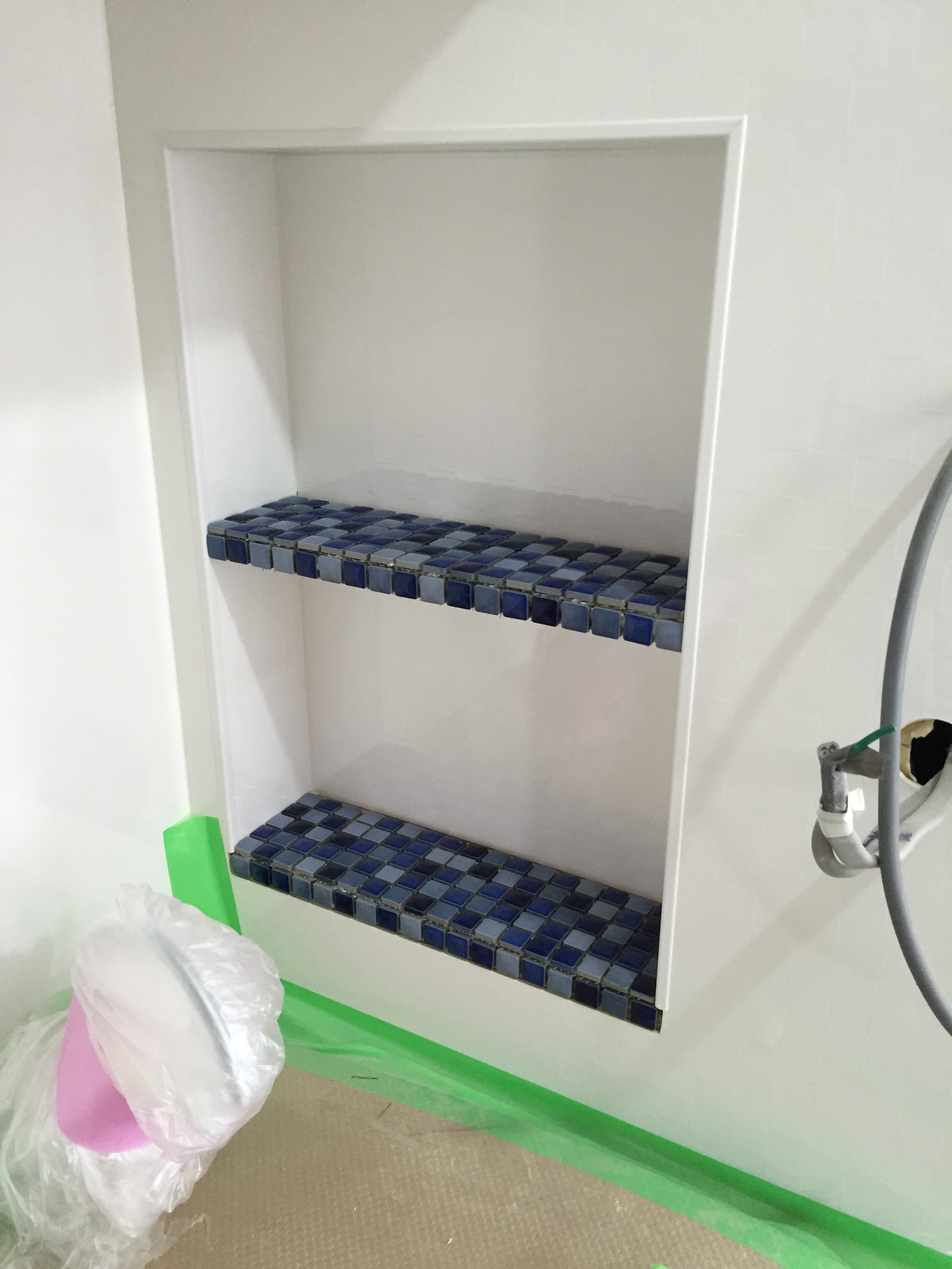 マンションリフォーム　キッチン廻りタイル張り