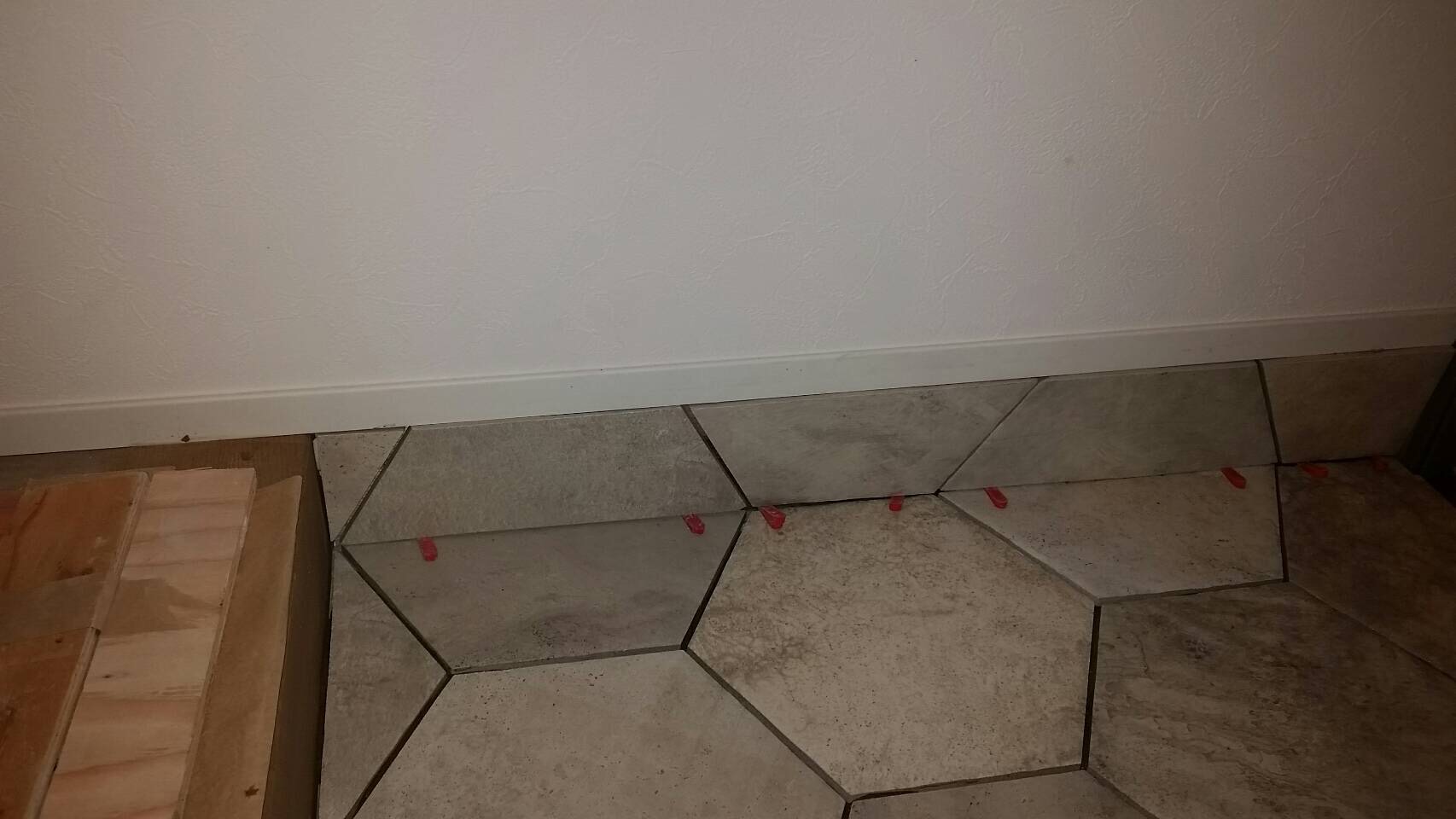 ～玄関～六角形のタイル