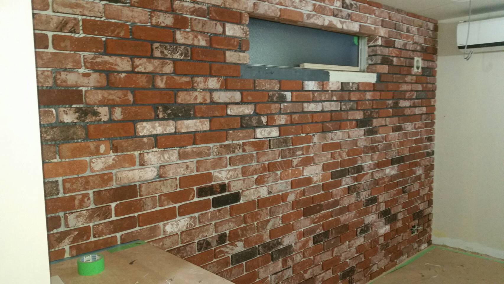 アクセントにブリックタイル