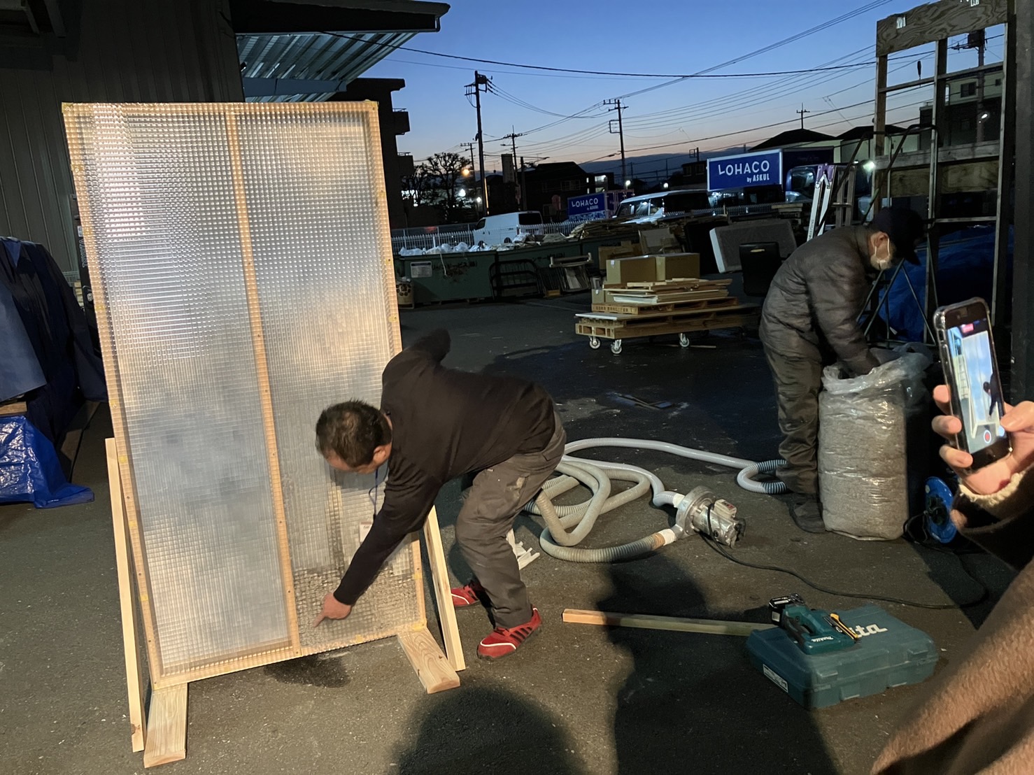 セルロースファイバー　社内研修