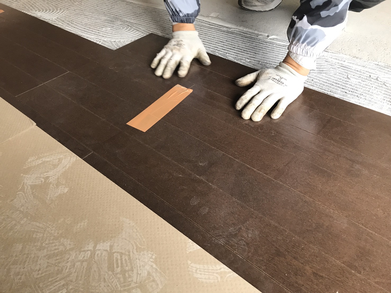 防音フローリング施工