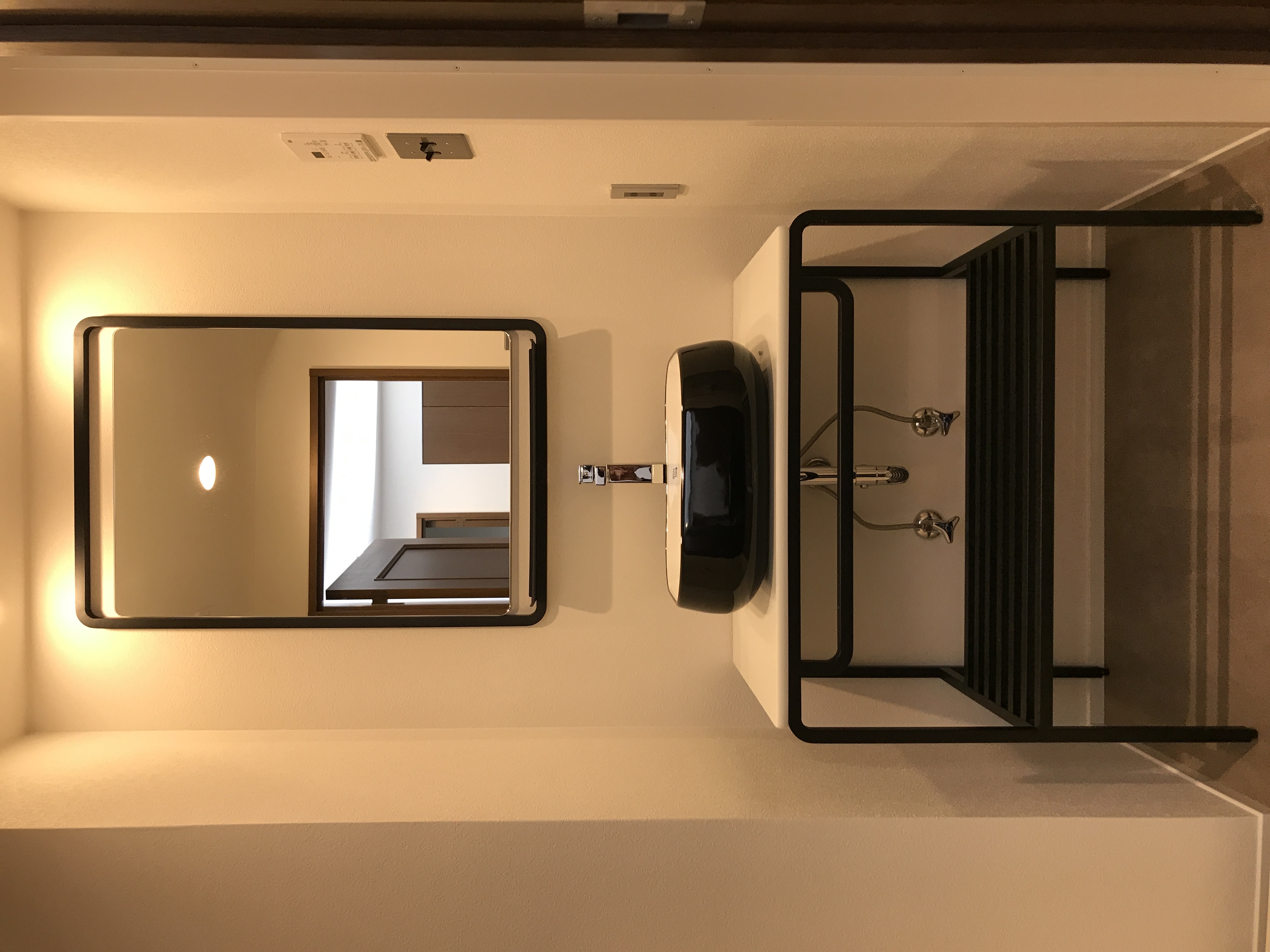 洗面化粧室の仕上がり