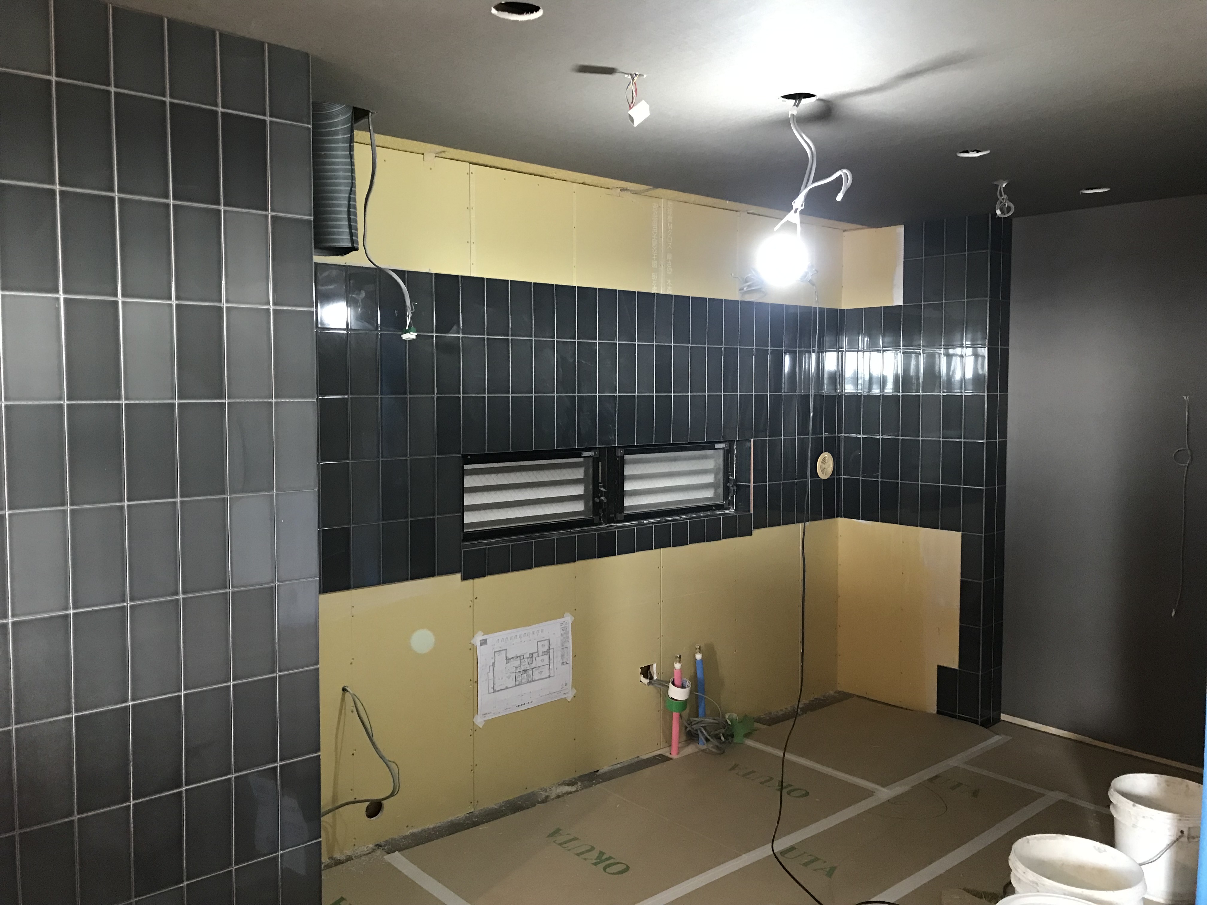 キッチンタイル施工