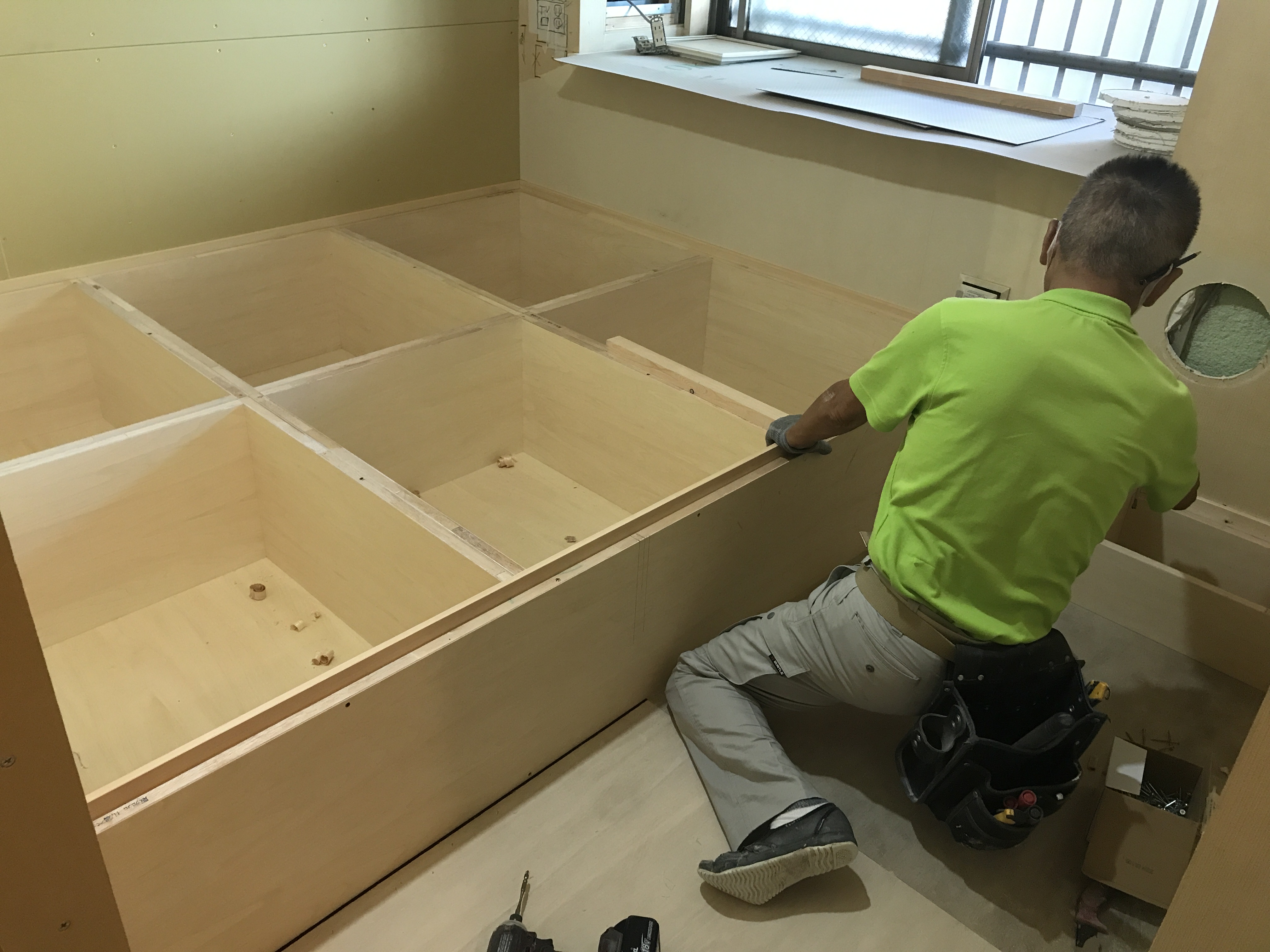 【施工実例】小上がり造作中。。。①