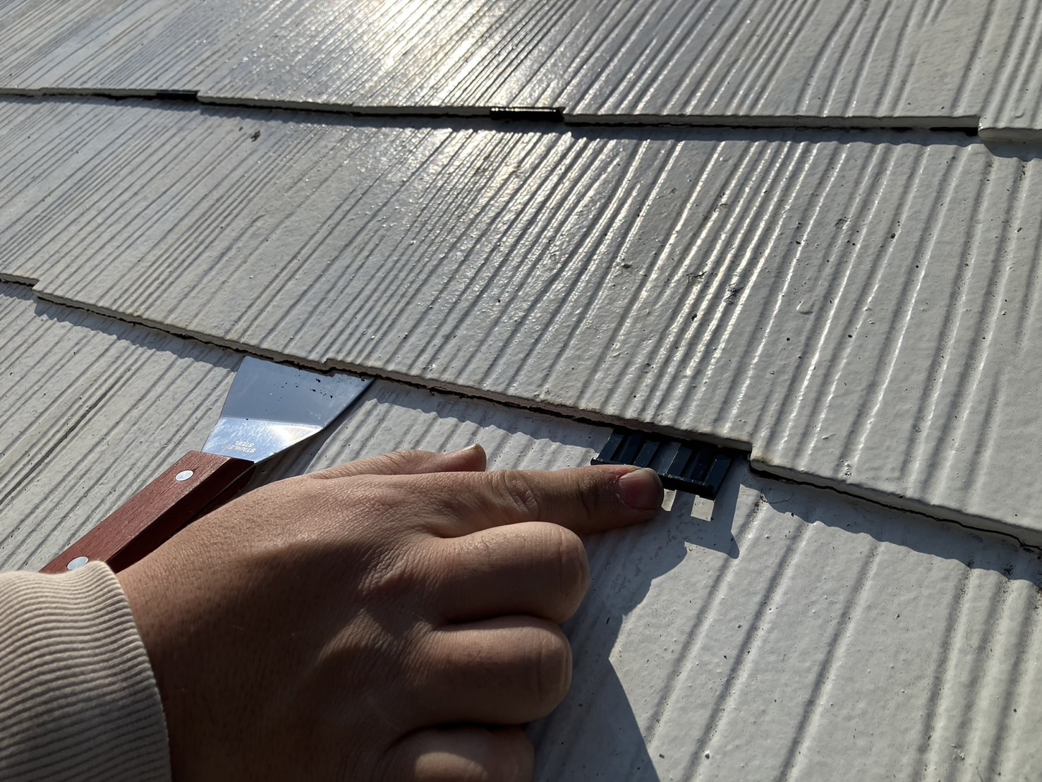 タスペーサー取付け～塗装工事～