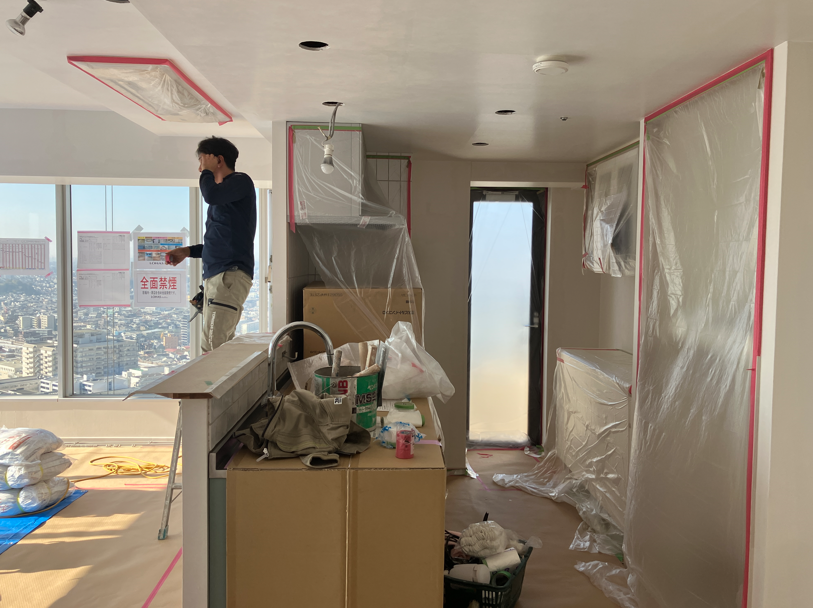 初めての珪藻土塗装