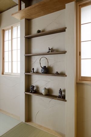 和室を珪藻土仕上げ