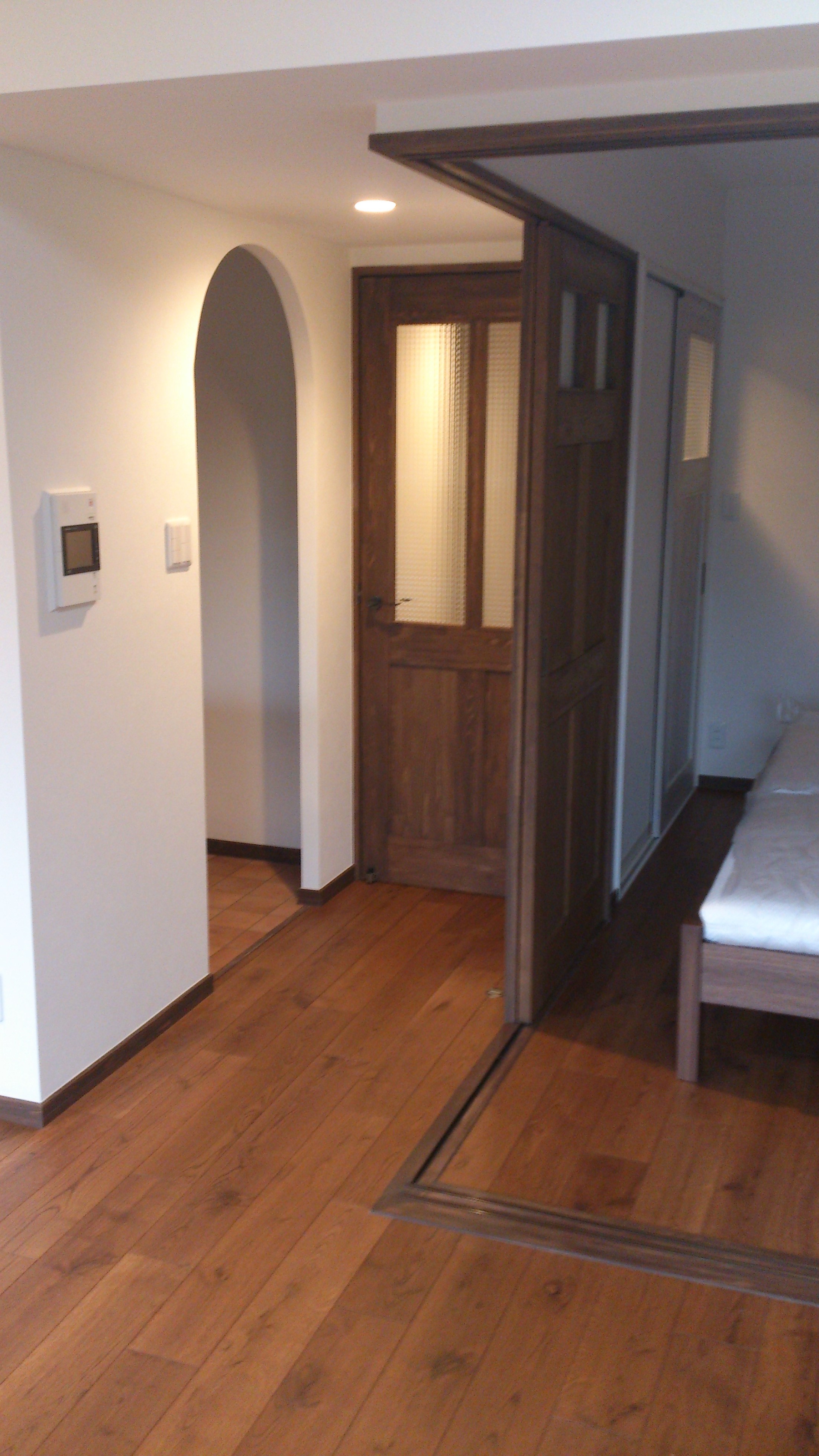 木の温もりを感じる玄関