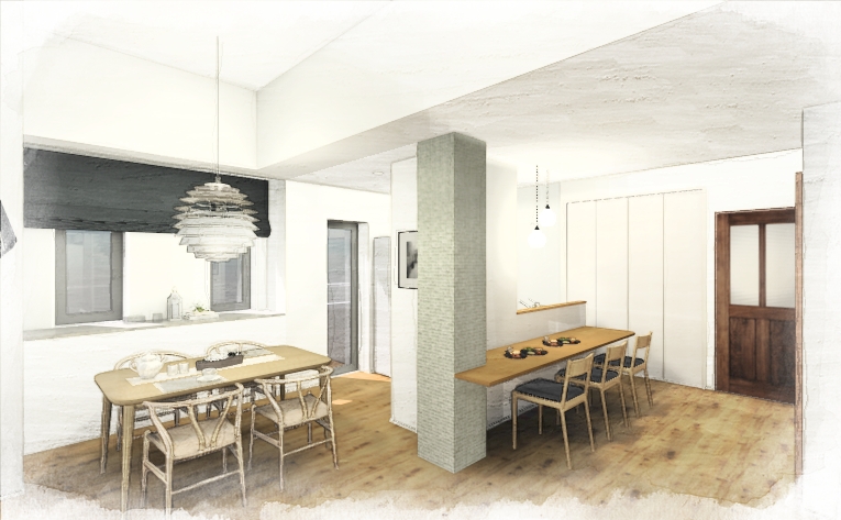 ロフトのある回遊できるLDK