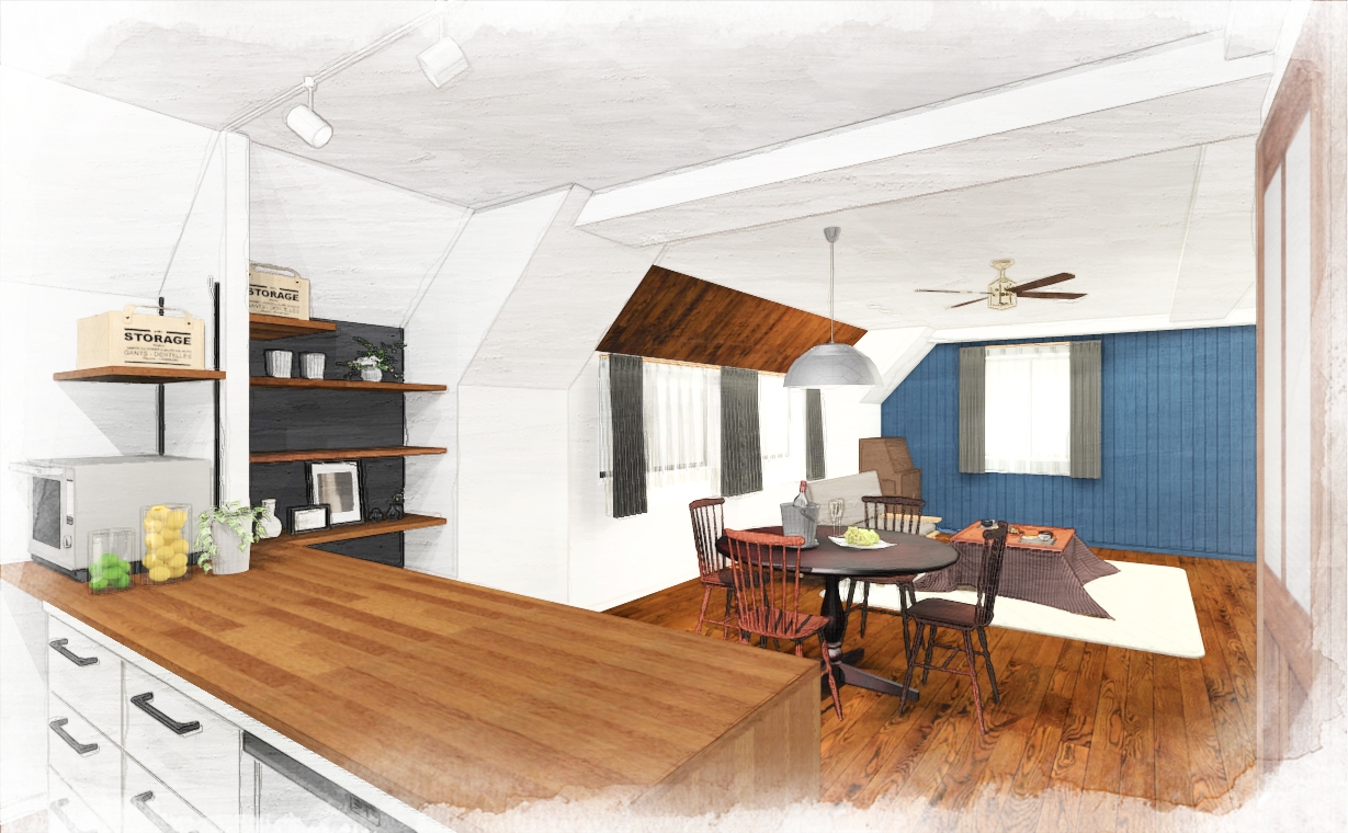 どっちにする？①～斜天井の仕上がり～　