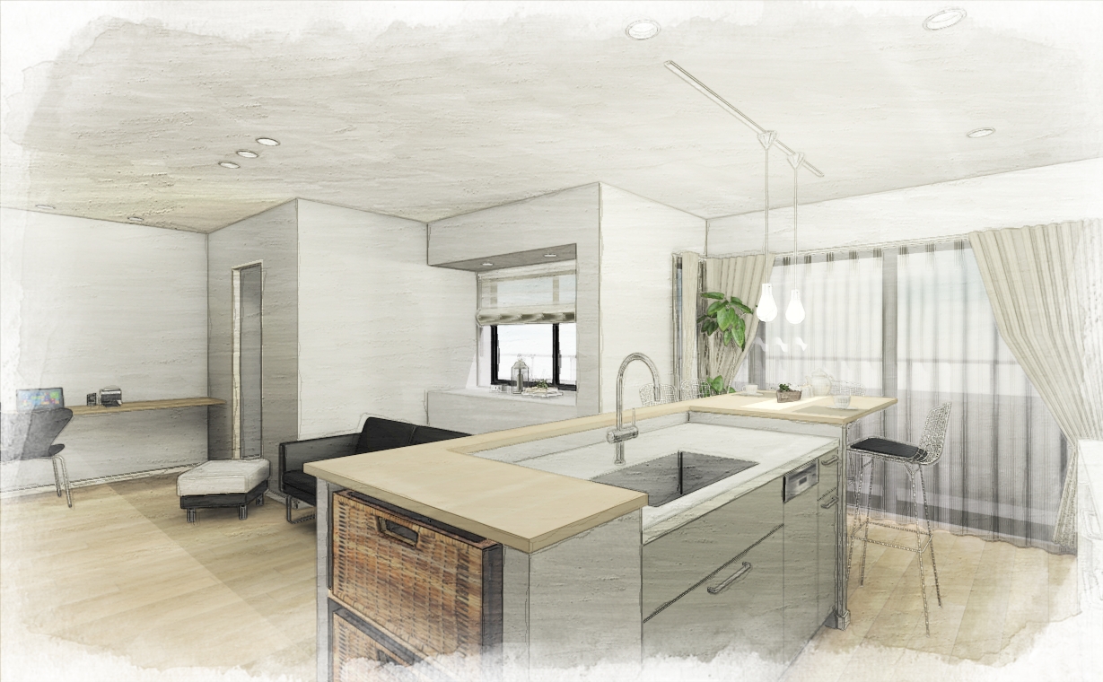 ユーティリティーのあるLDK