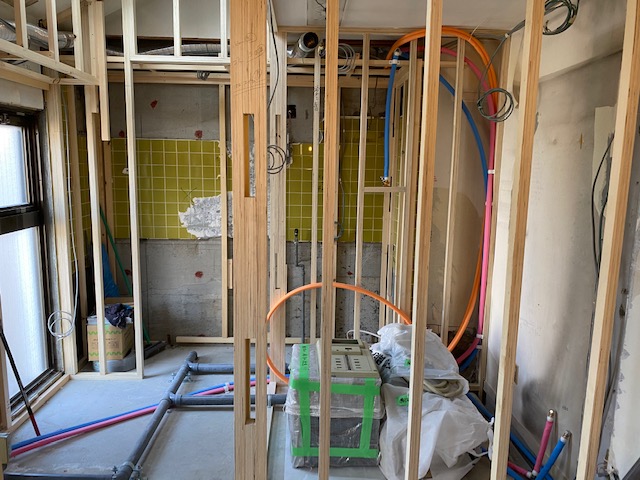 解体後の木工事中間確認