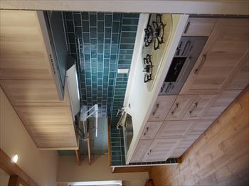 施工例（カフェ風キッチン）　横浜