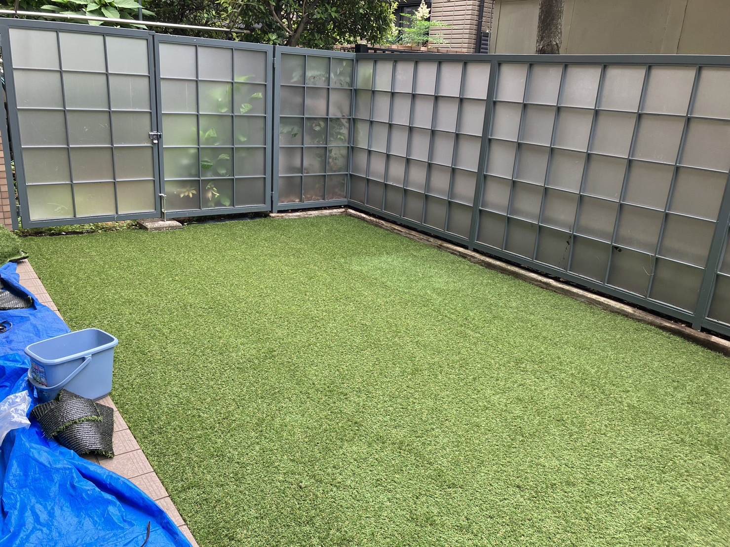 人工芝でマンションでお庭を楽しむ♩