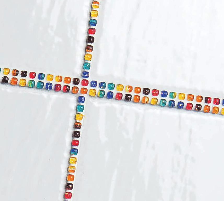 プチプチしたカラフルなかわいいボーダータイル