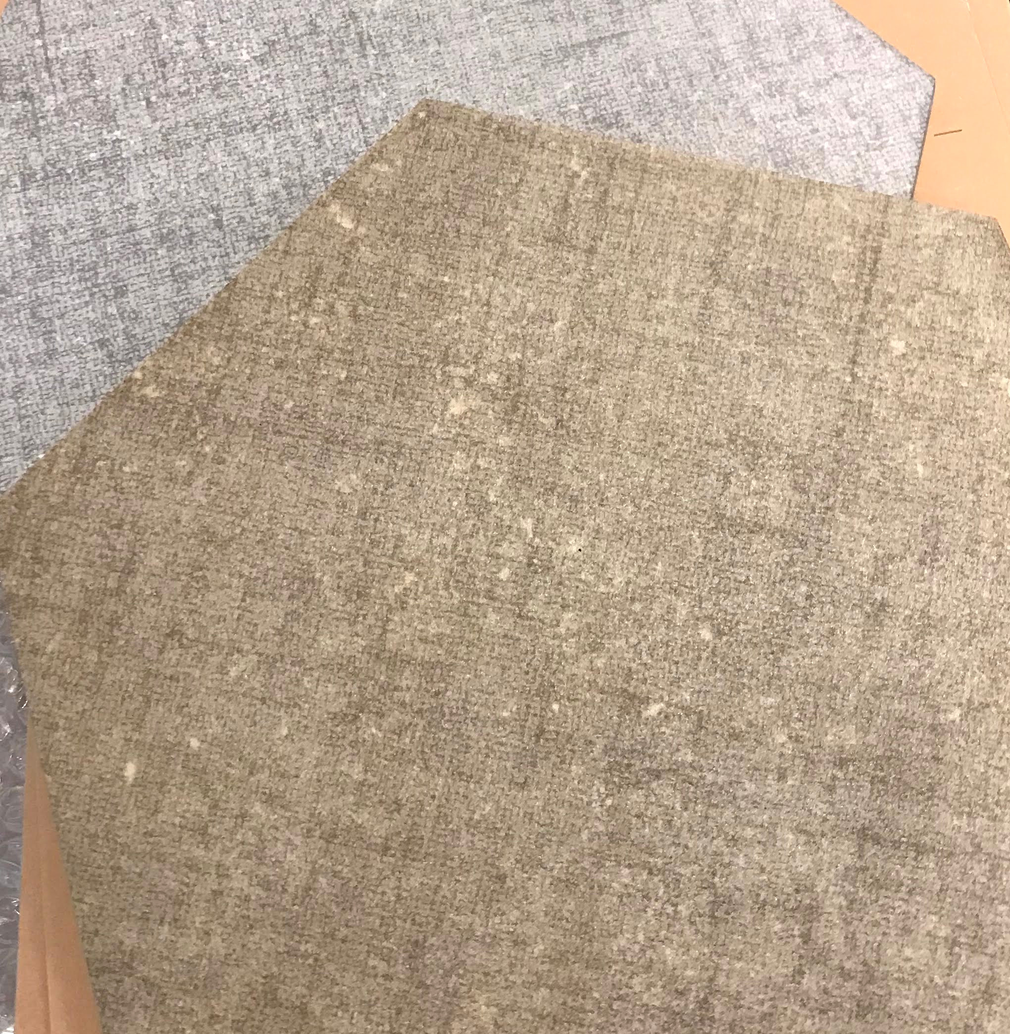 リネンのような仕上げの六角形タイル