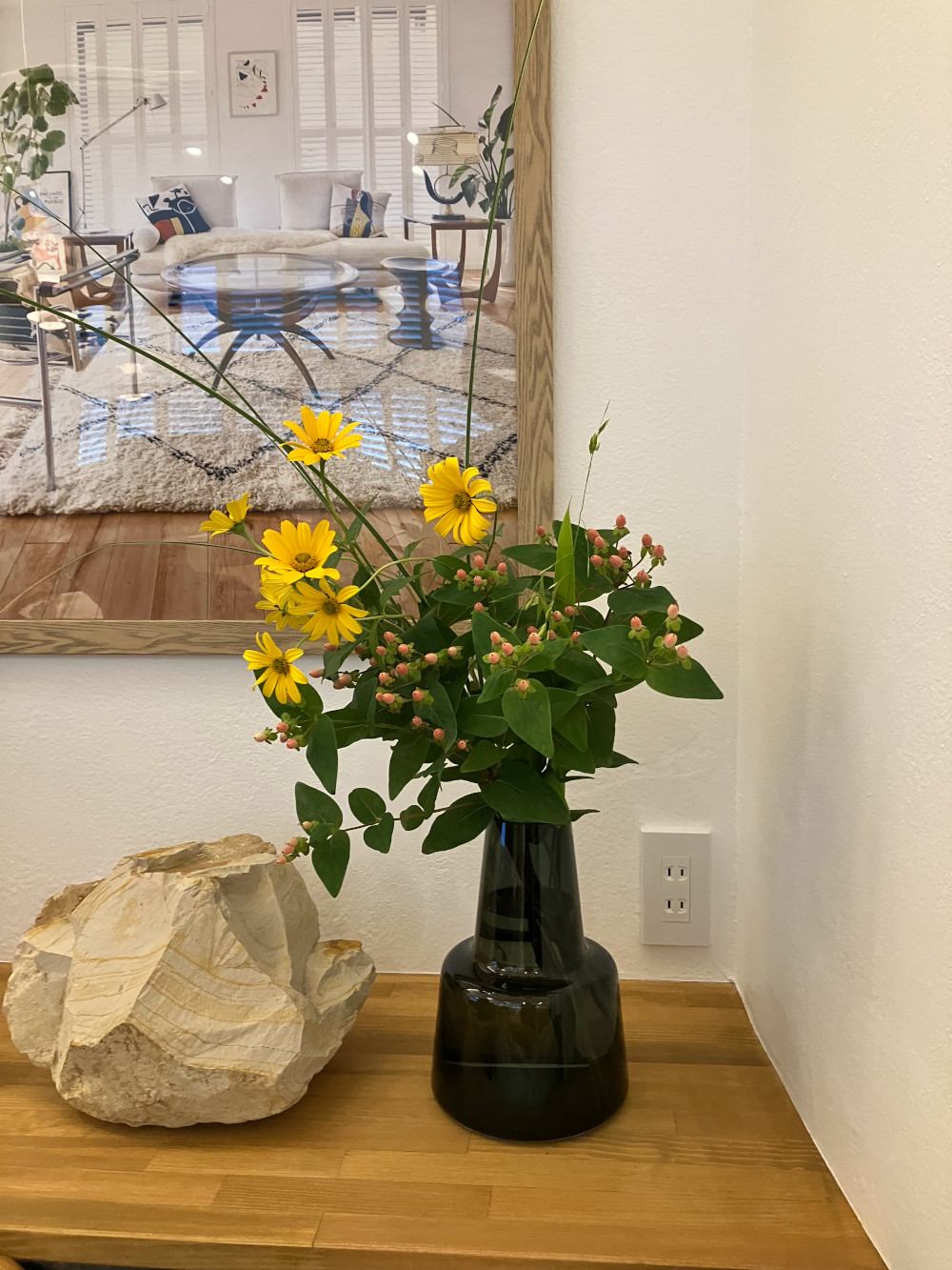 紫陽花とヘリオプシス