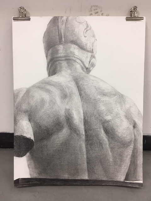 懐かしい石膏像のデッサン