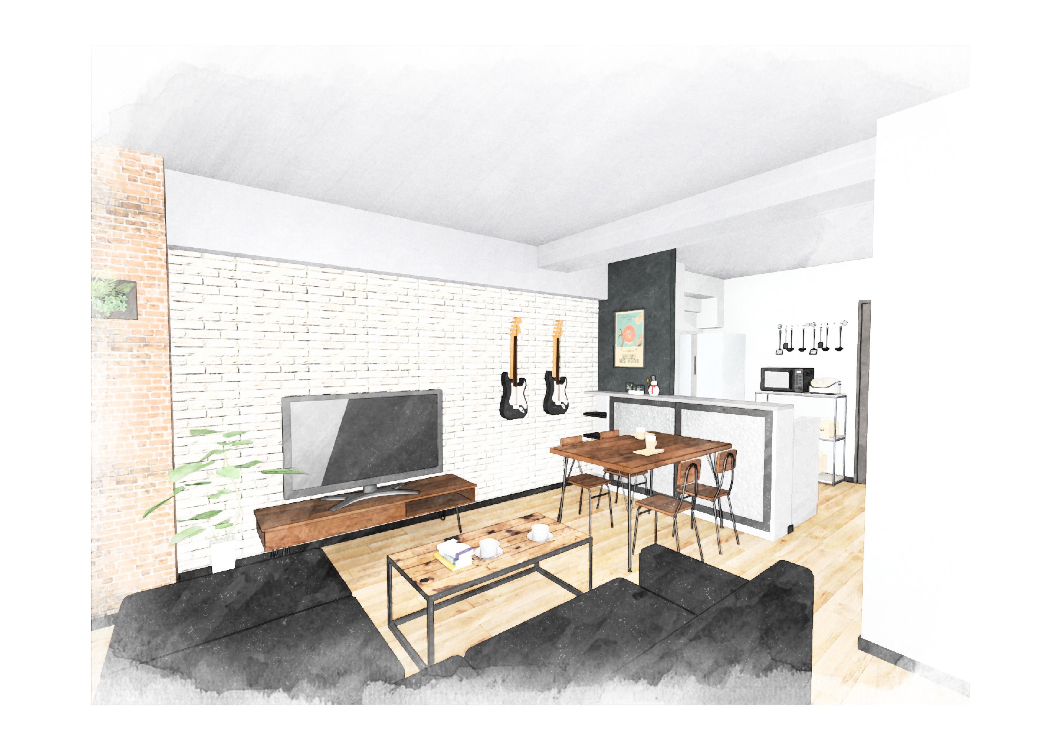 ヴィンテージ感あふれるリビング空間へ