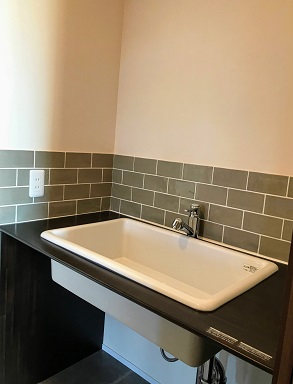 ひろびろ造作洗面台♪