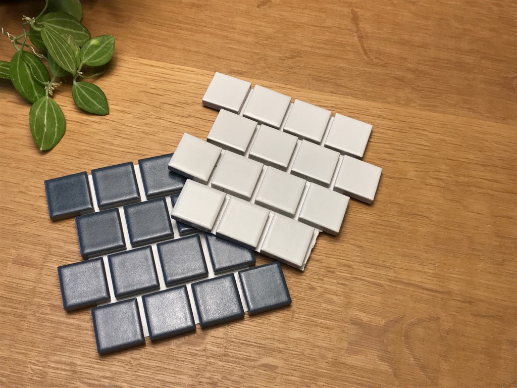 木×タイルの造作洗面台〜モザイクタイル・ケンジントン〜