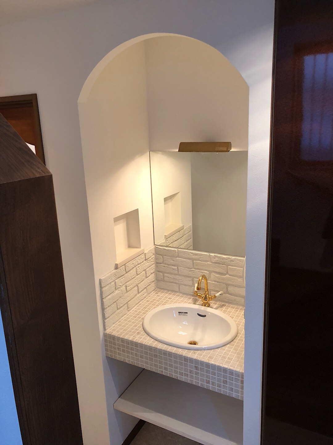 エレガントな造作洗面