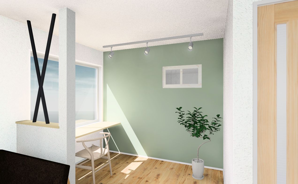 【イメージパース】優しいアクセント