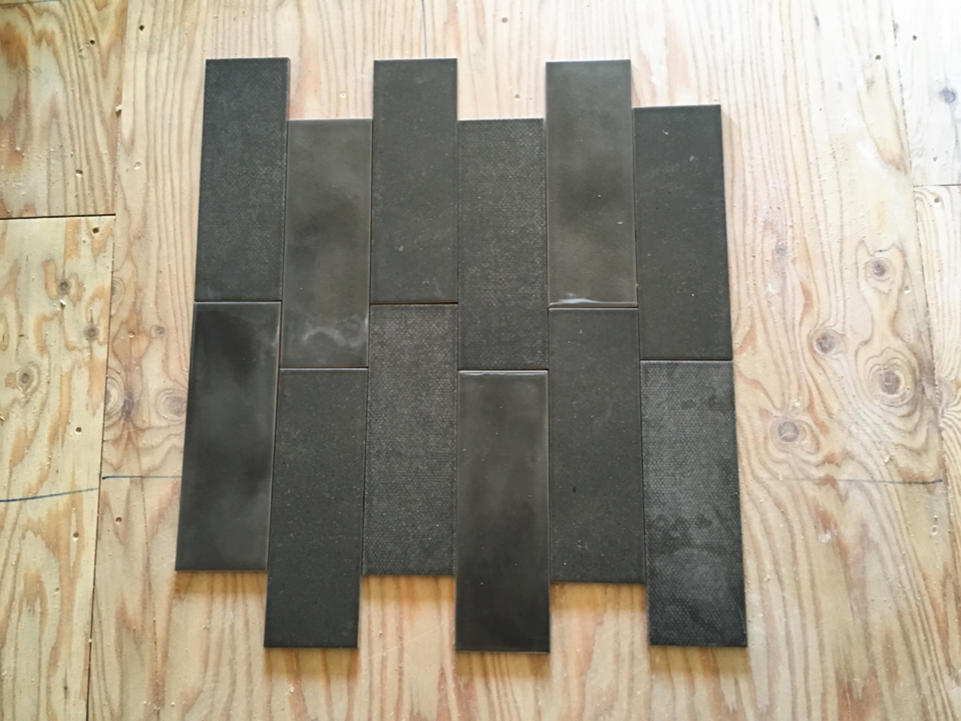 タイルのパターン打合せ