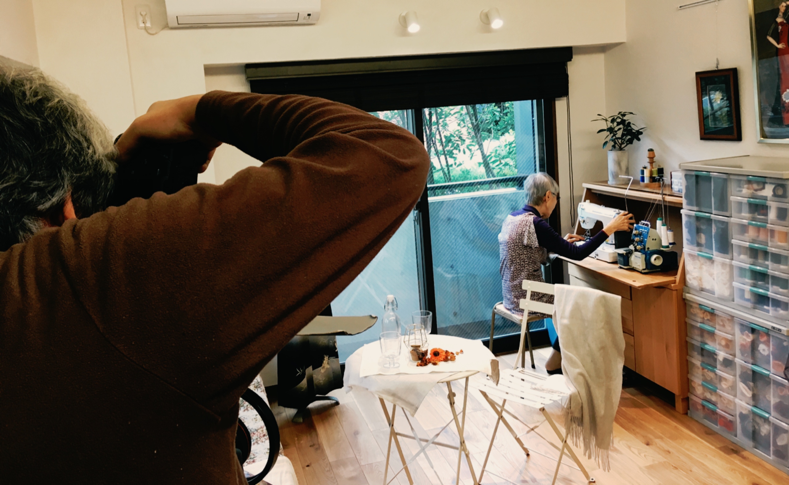 自然素材に包まれたアトリエ空間