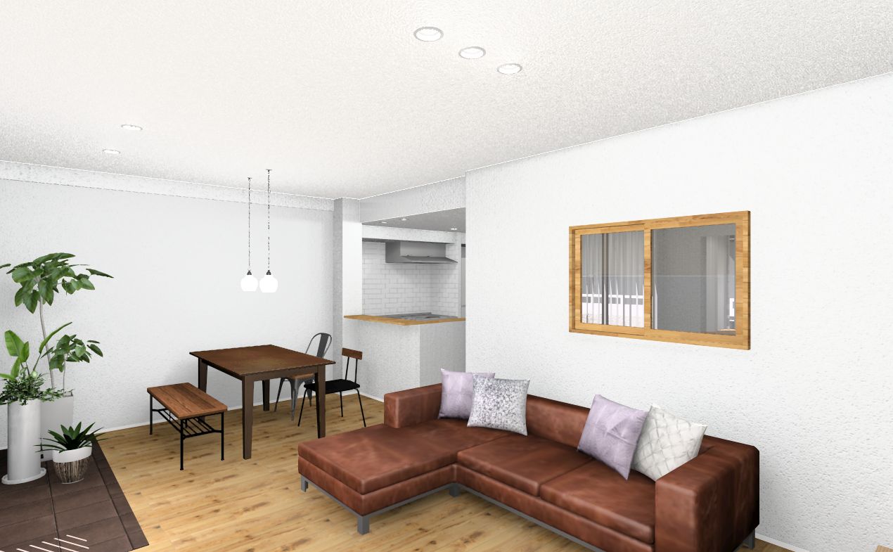 【イメージパース】シンプルさがカッコイイお家