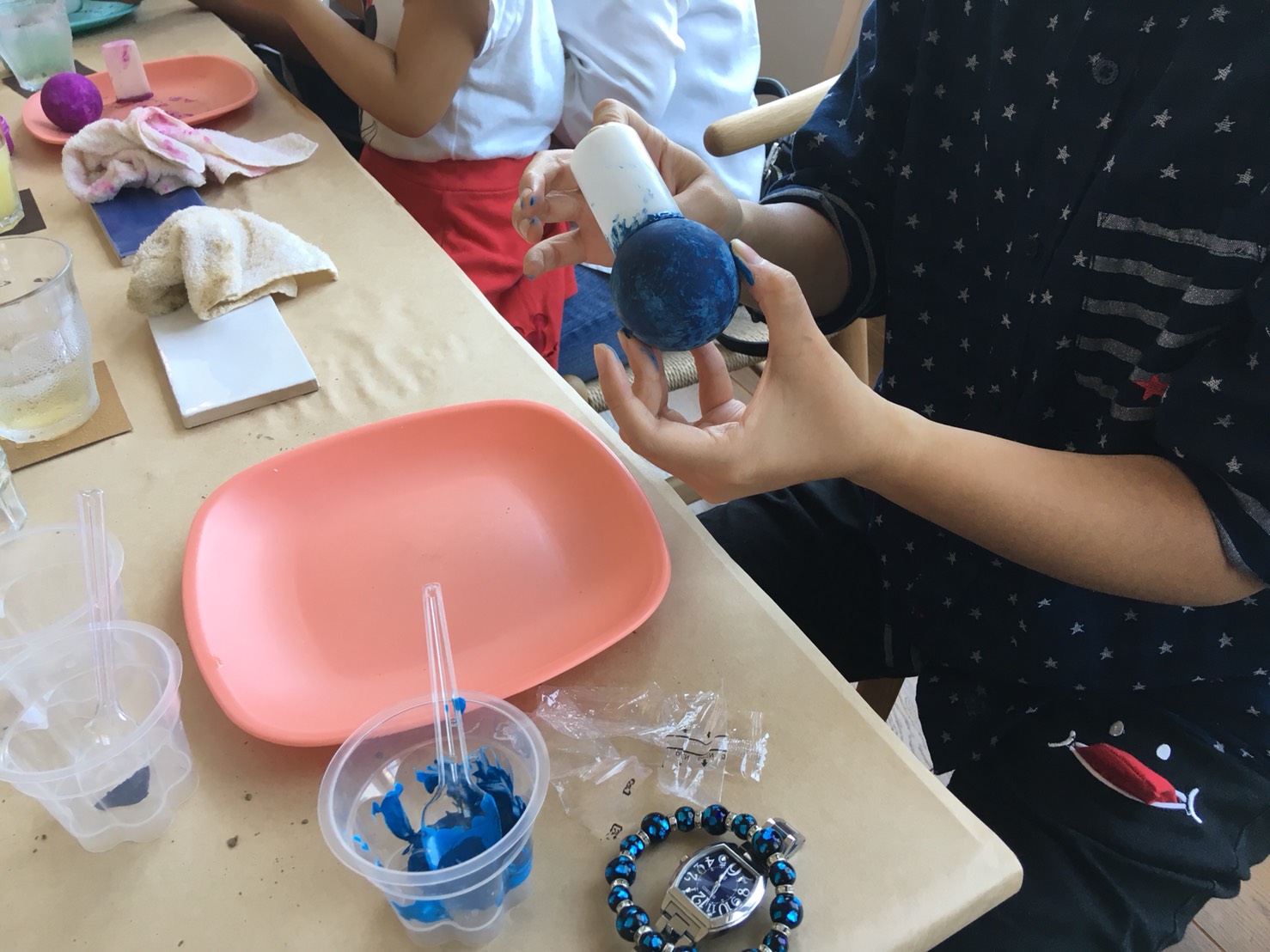 ワークショップ～ 光る泥だんご～