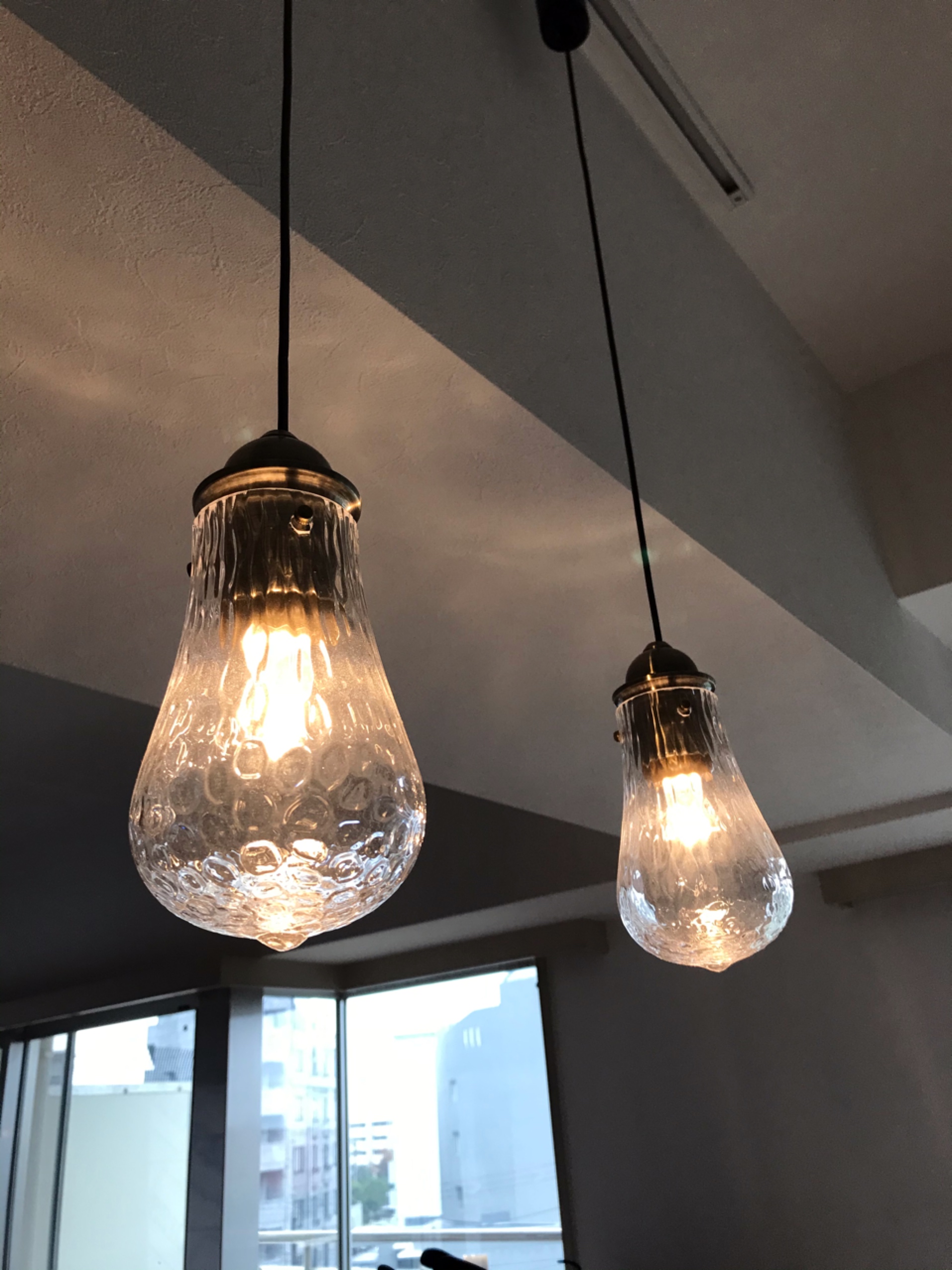 吹きガラス風ペンダントライト