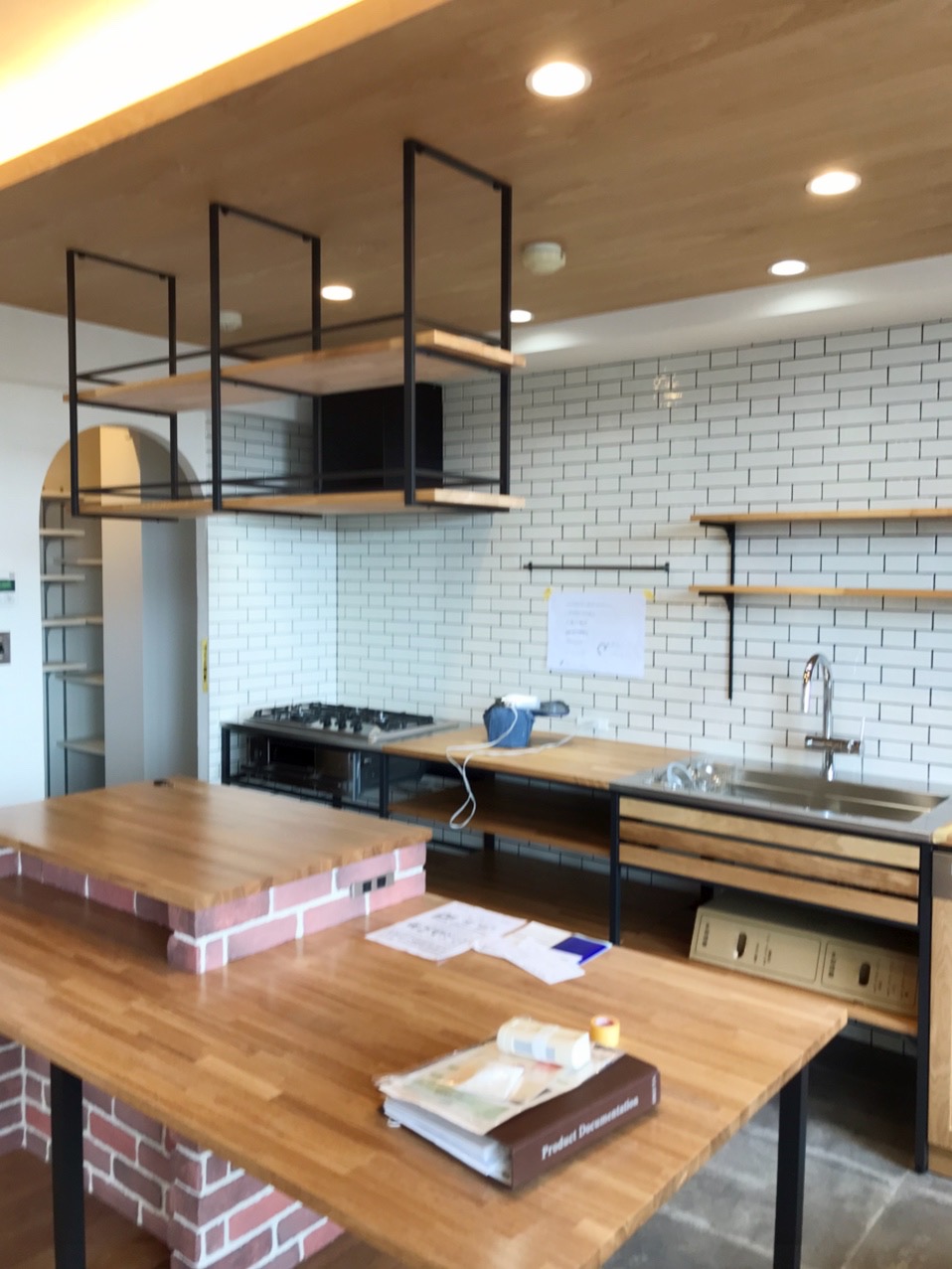 ステージキッチンのあるお家