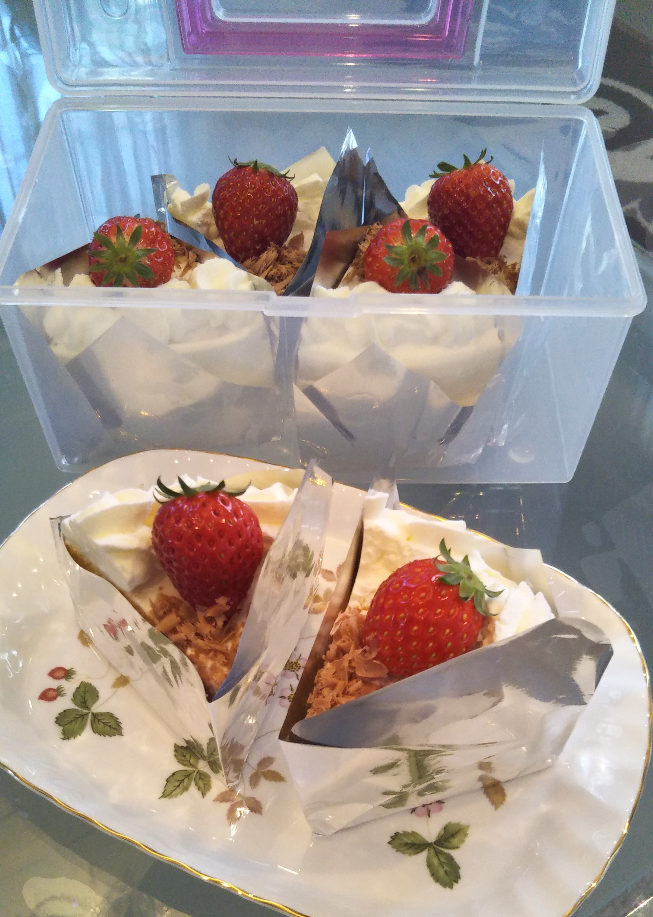 My love💗イチゴショートケーキをつくった。