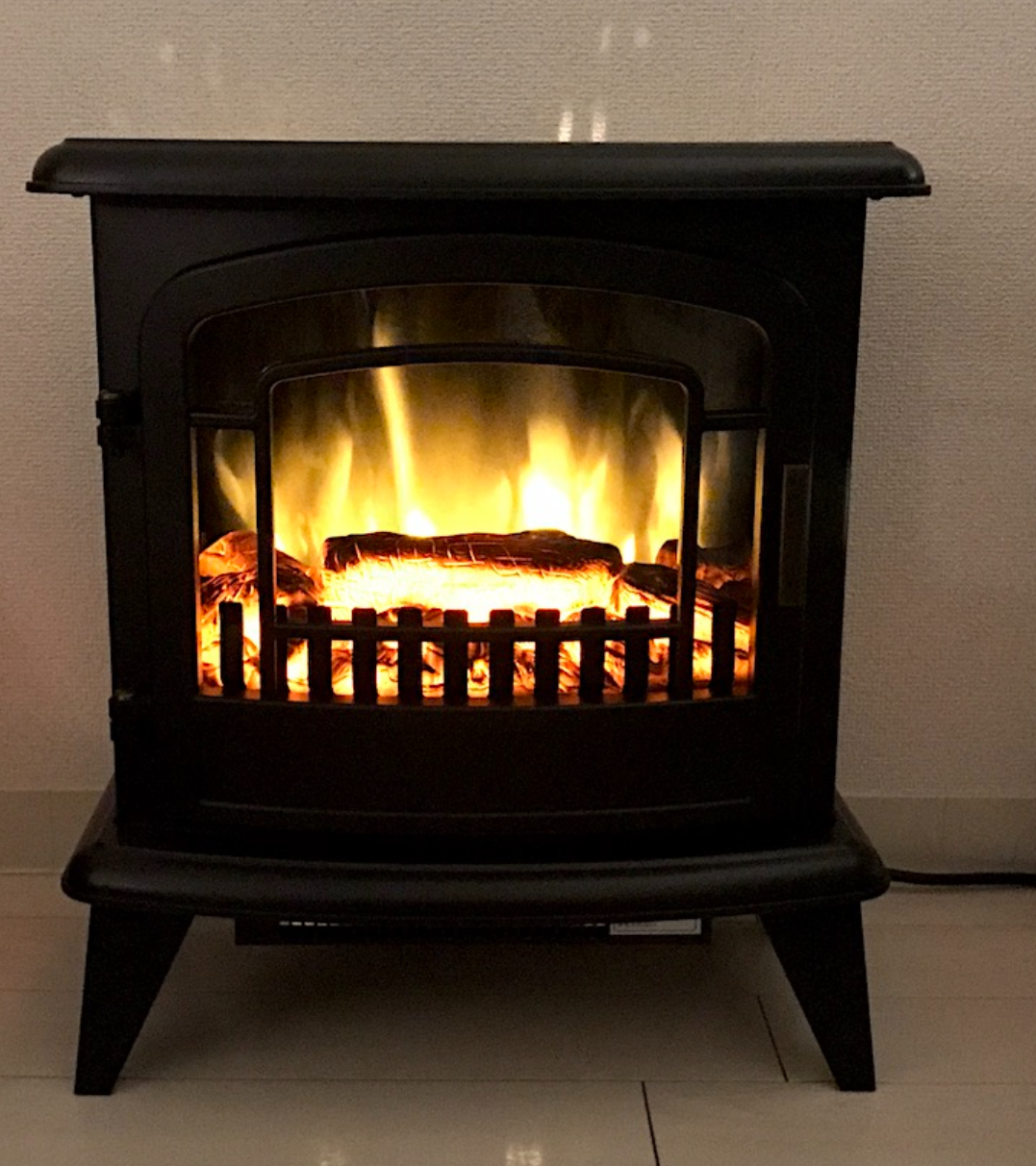 ほっこり暖炉であったまる。