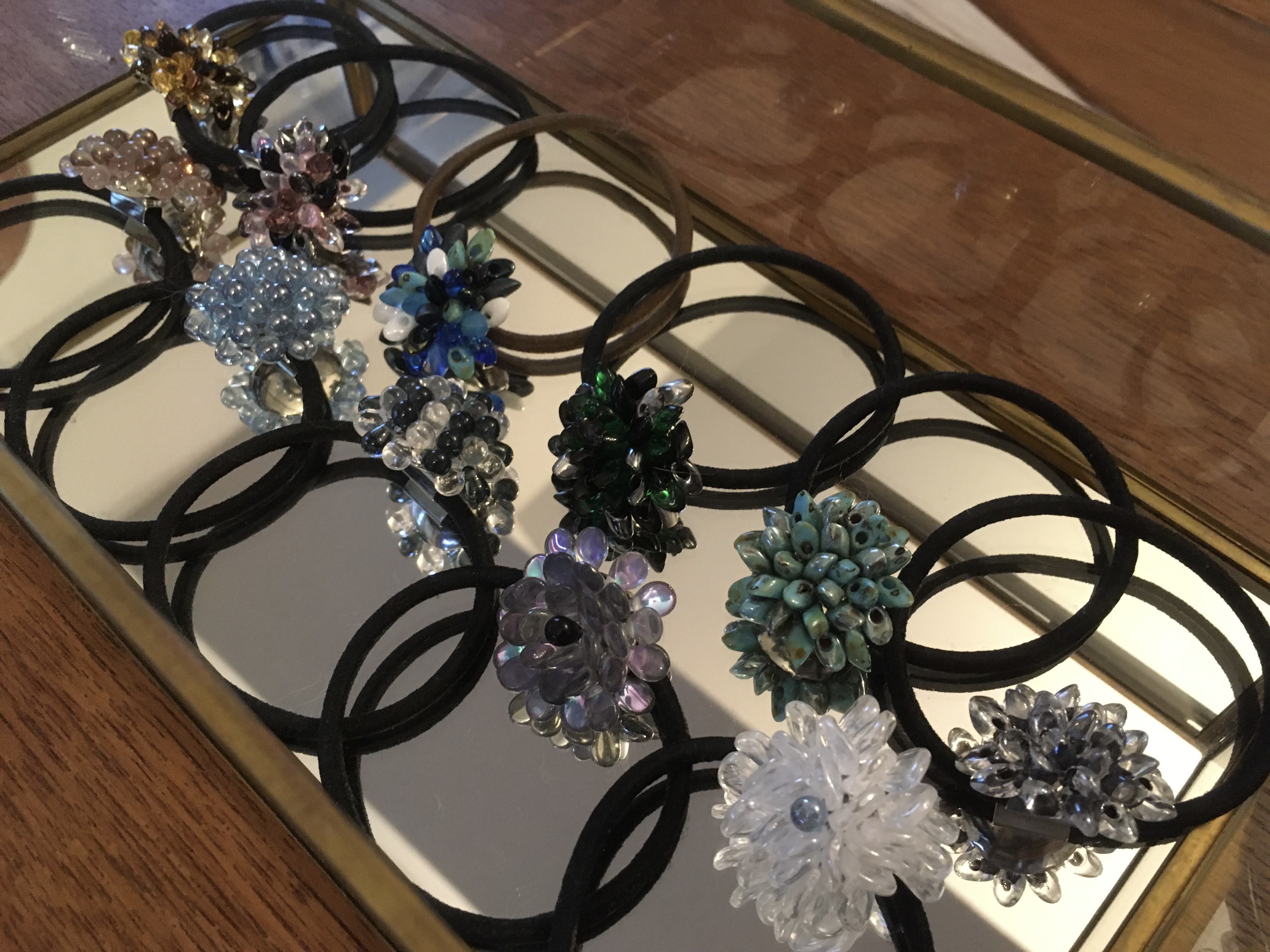 ガラスと真鍮の小物入れ