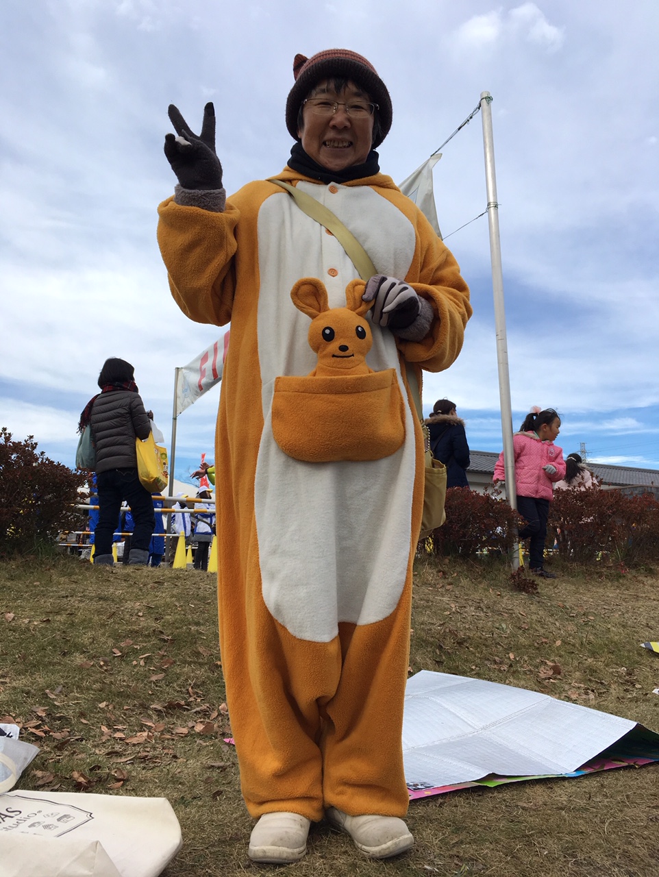 和紙マラソン着ぐるみ