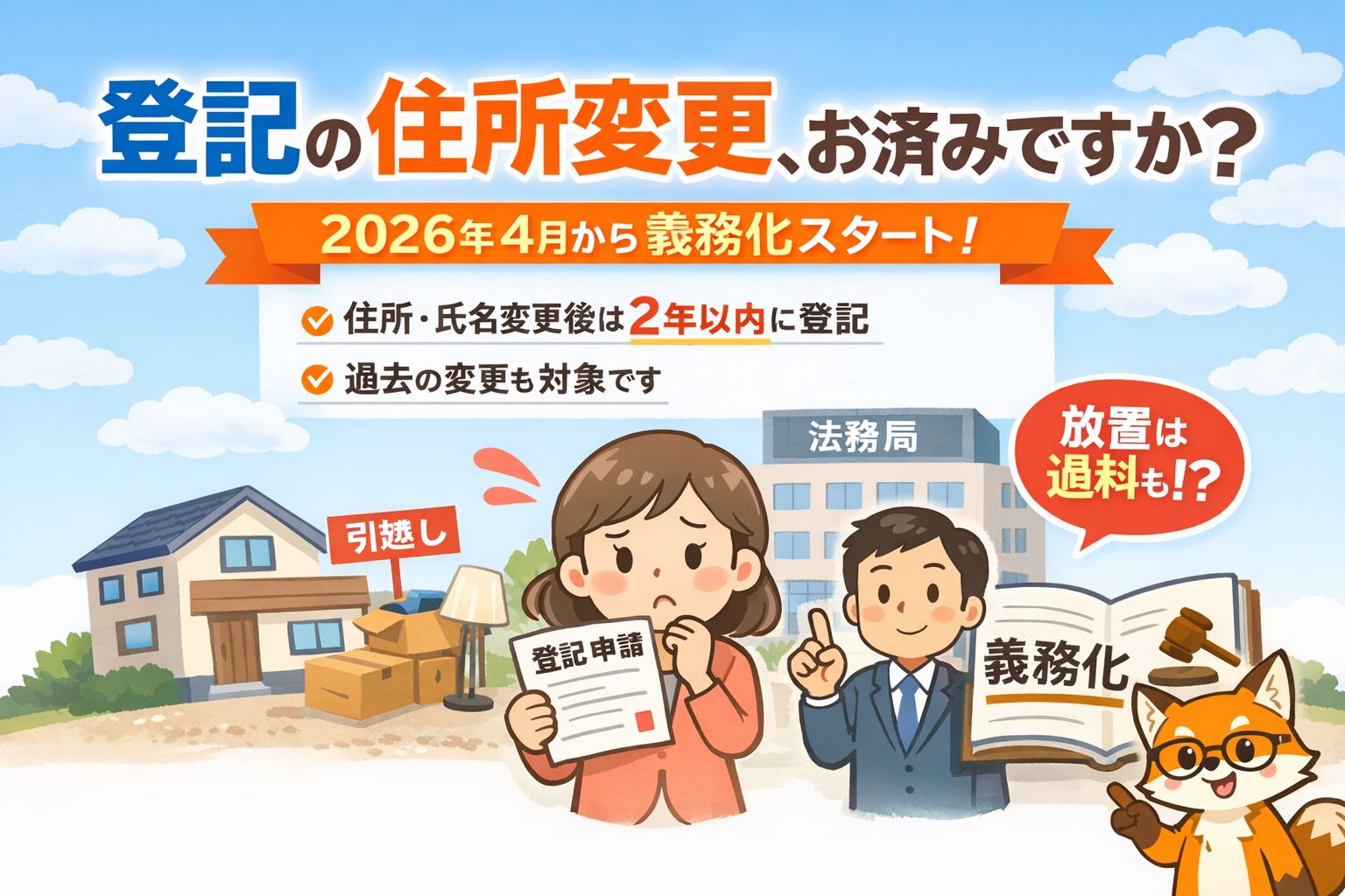 登記の住所変更、お済みですか？