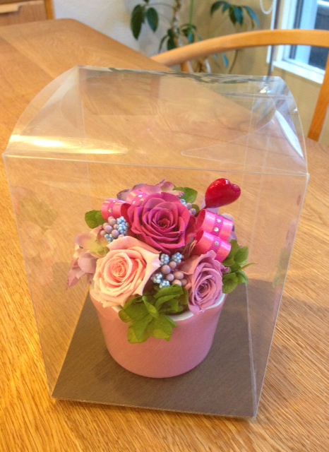 2/9　プリザーブドフラワーアレンジ、ワークショップ終了！ありがとうございました♪